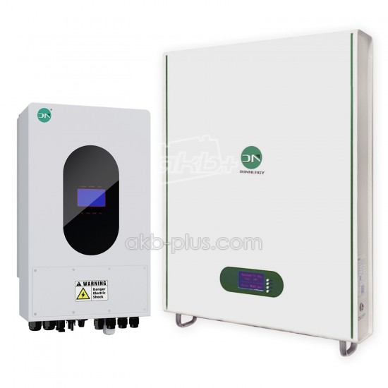 Комплект резервного питания  Donnergy GH5000TL 5кВт/ Donnergy LiFePO₄ 51,2В 5,12кВт - купить